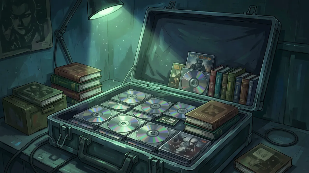 The collection's games and bonus materials laid out