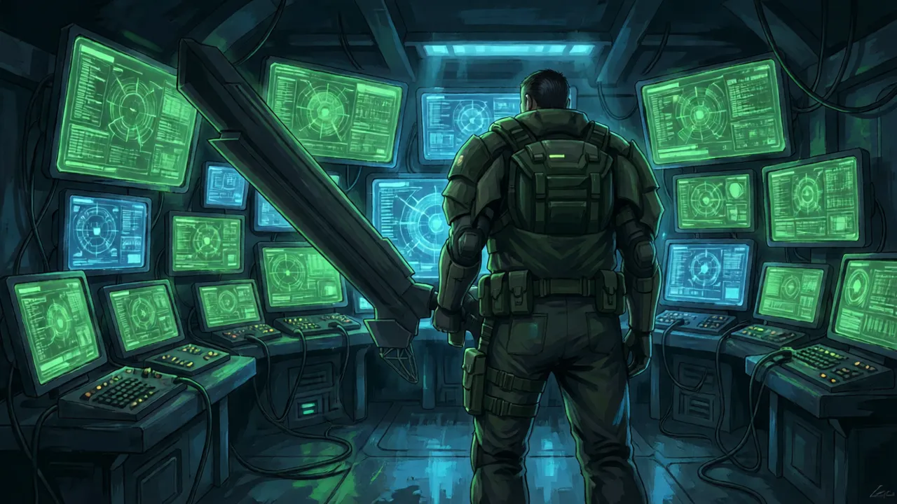 Multiple console platforms shown on a radar-style display