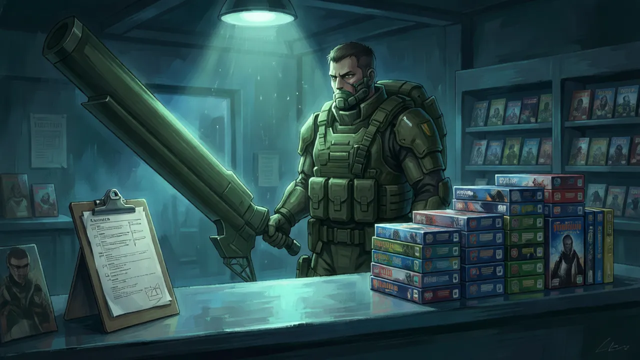 A pre-order checklist on a tactical interface